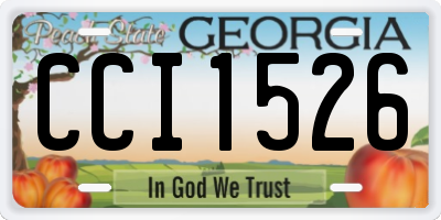 GA license plate CCI1526
