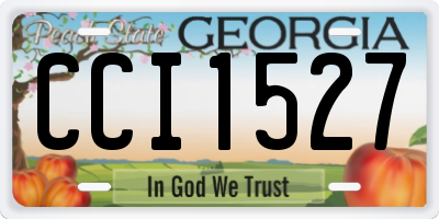 GA license plate CCI1527