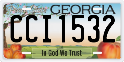 GA license plate CCI1532