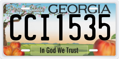 GA license plate CCI1535