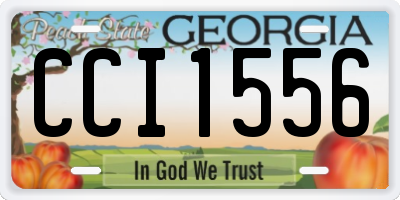 GA license plate CCI1556