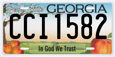 GA license plate CCI1582