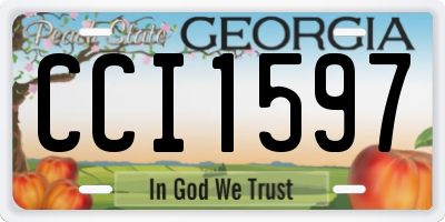 GA license plate CCI1597