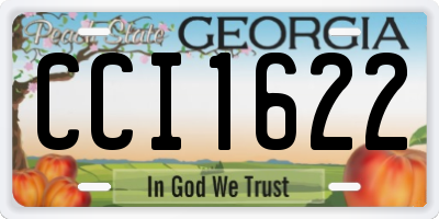 GA license plate CCI1622