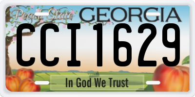 GA license plate CCI1629