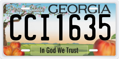 GA license plate CCI1635
