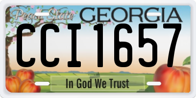 GA license plate CCI1657