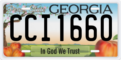 GA license plate CCI1660