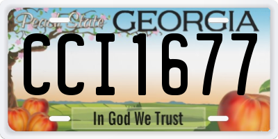 GA license plate CCI1677