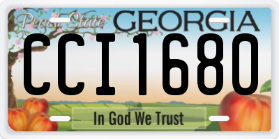 GA license plate CCI1680