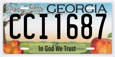 GA license plate CCI1687