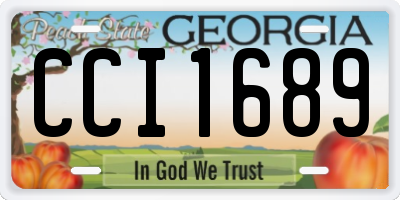 GA license plate CCI1689