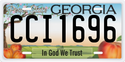 GA license plate CCI1696