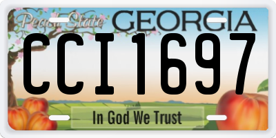GA license plate CCI1697