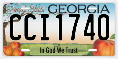 GA license plate CCI1740