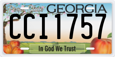 GA license plate CCI1757