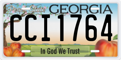 GA license plate CCI1764