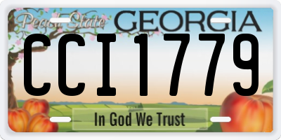 GA license plate CCI1779