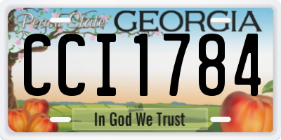 GA license plate CCI1784