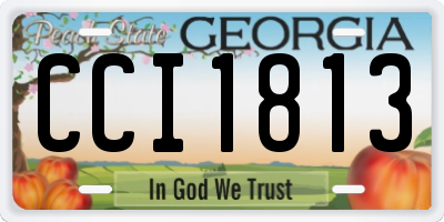 GA license plate CCI1813