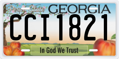 GA license plate CCI1821