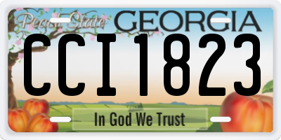 GA license plate CCI1823