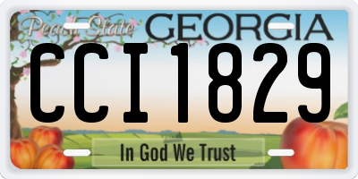 GA license plate CCI1829