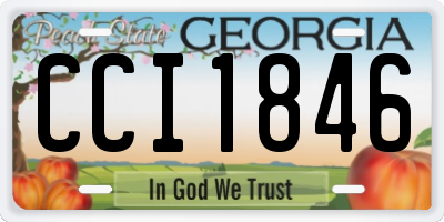 GA license plate CCI1846