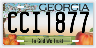 GA license plate CCI1877