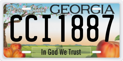 GA license plate CCI1887