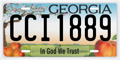 GA license plate CCI1889