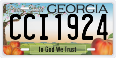 GA license plate CCI1924