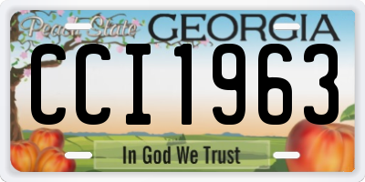 GA license plate CCI1963