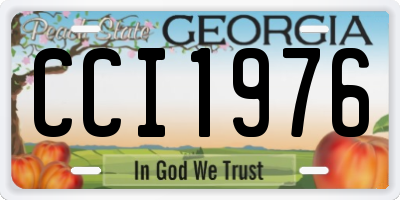 GA license plate CCI1976