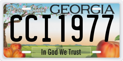 GA license plate CCI1977