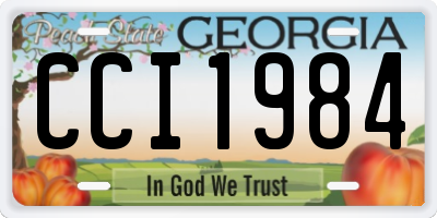 GA license plate CCI1984