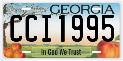 GA license plate CCI1995