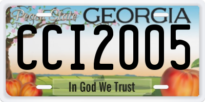 GA license plate CCI2005
