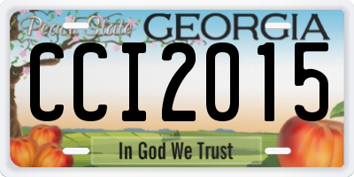 GA license plate CCI2015