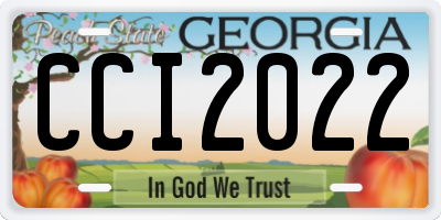 GA license plate CCI2022