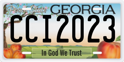 GA license plate CCI2023