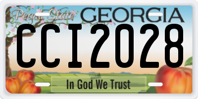 GA license plate CCI2028