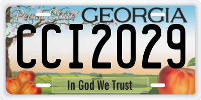 GA license plate CCI2029