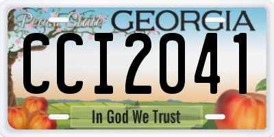 GA license plate CCI2041
