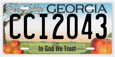 GA license plate CCI2043
