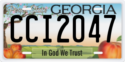 GA license plate CCI2047