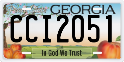 GA license plate CCI2051