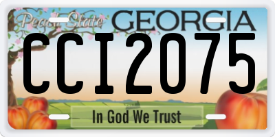 GA license plate CCI2075
