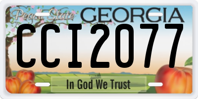 GA license plate CCI2077