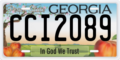 GA license plate CCI2089